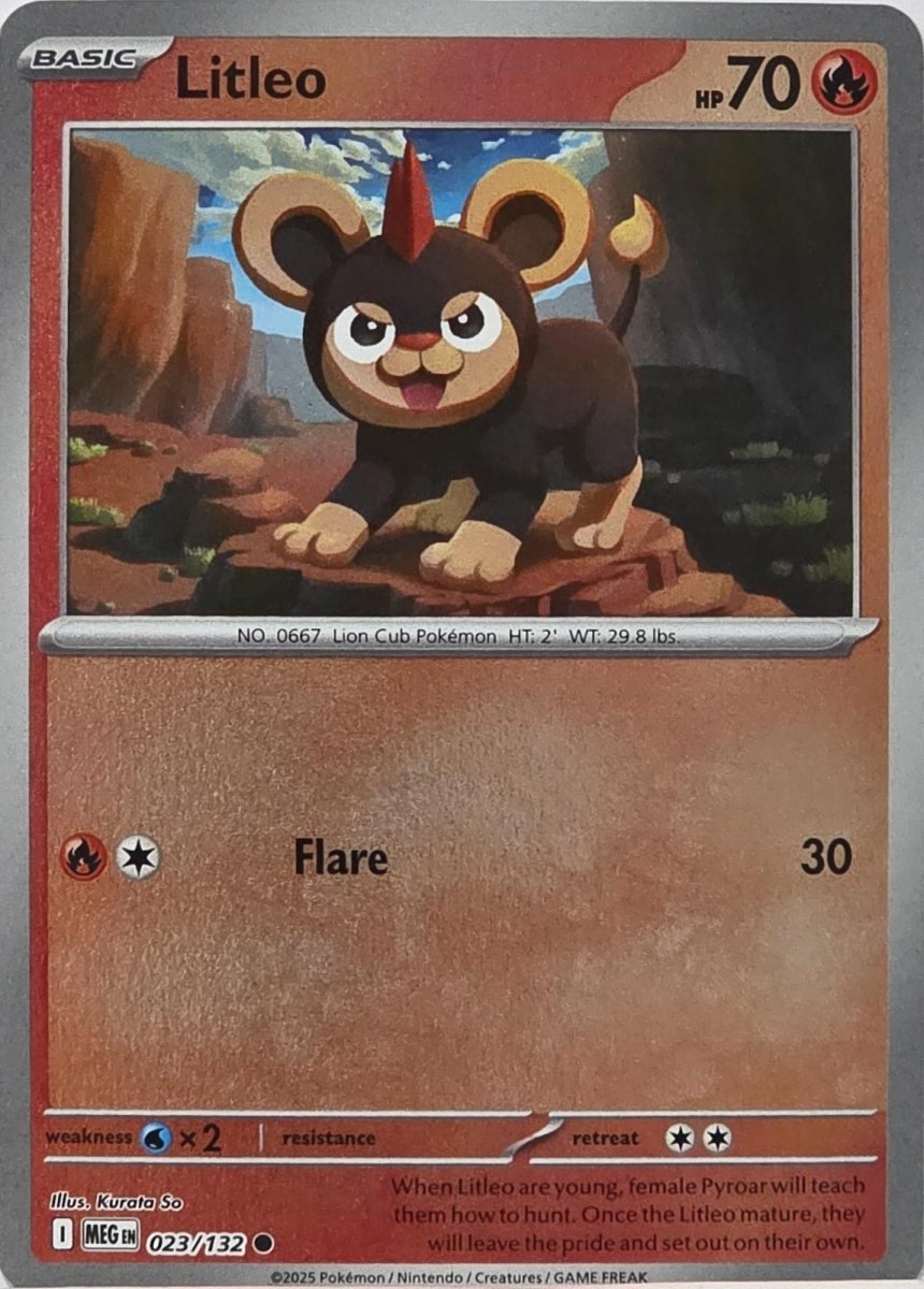 Litleo [Reverse Holo] 23 Pokemon Mega Evolution by Moe‘s Vault on MYNTED