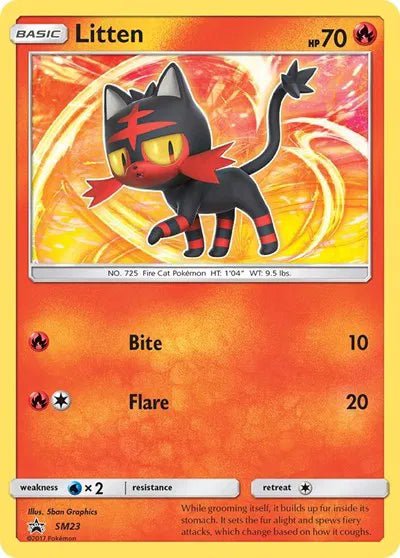 Litten Sun & Moon Promo Promo SM23 (Holofoil) by PokeSource on MYNTED