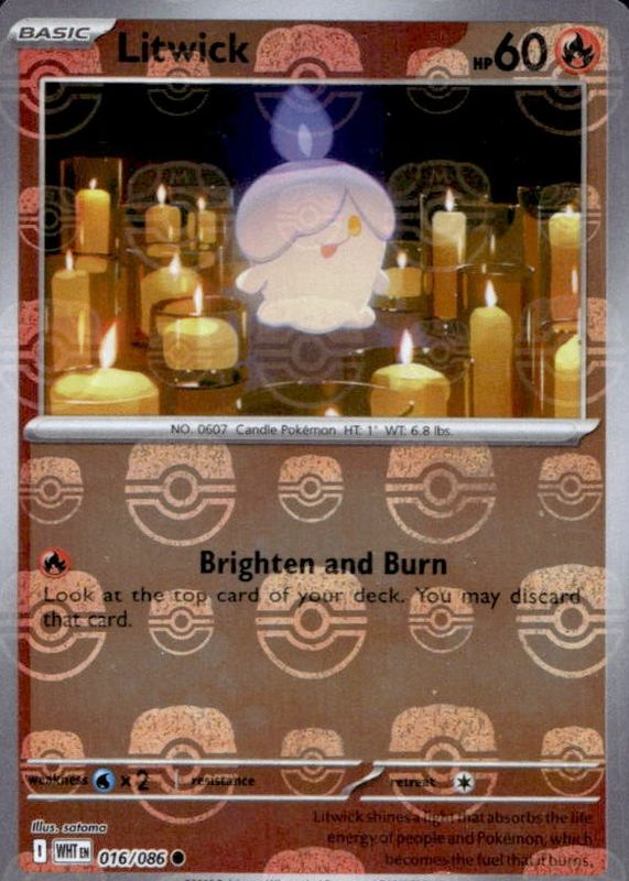 Litwick - 016/086 (Master Ball Pattern) - SV: White Flare (WHT) by SAFAQATI on MYNTED