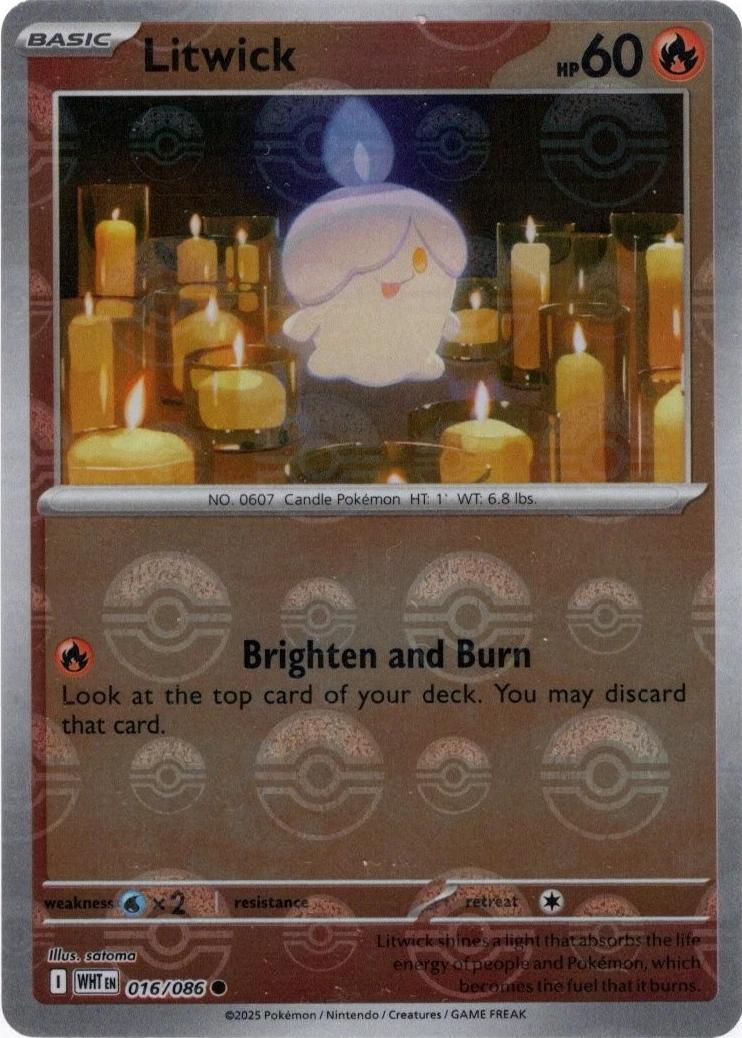 Litwick - 016/086 (Poke Ball Pattern) - SV: White Flare (WHT) by SAFAQATI on MYNTED