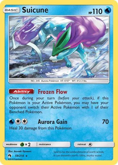 Lost Thunder Suicune 59/214 Reverse Holo by PlayVault on MYNTED