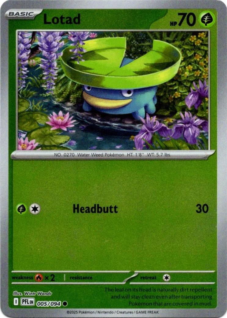 Lotad [Reverse Holo] 5 Pokemon Phantasmal Flames by Moe‘s Vault on MYNTED