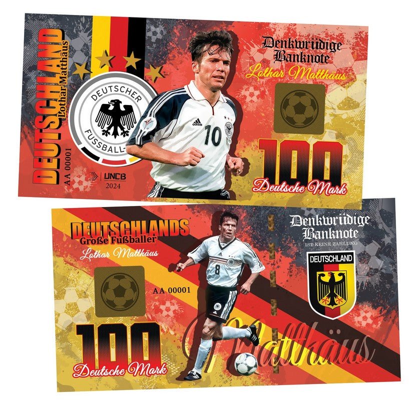 Lothar Matthäus 100 Marks UNCB banknote by UNCB on MYNTED