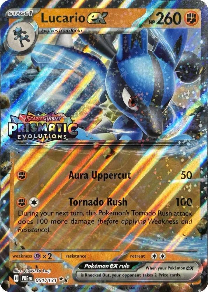 Lucario ex (Prismatic Evolutions Stamp) 051/131 (Miscellaneous Cards & Products) by Schmutzfink TCG on MYNTED