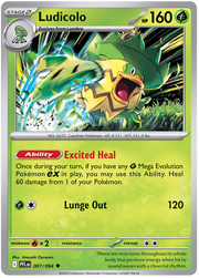 Ludicolo 007/094 Uncommon | Mega Evolution – Phantasmal Flames by Worth the XP on MYNTED