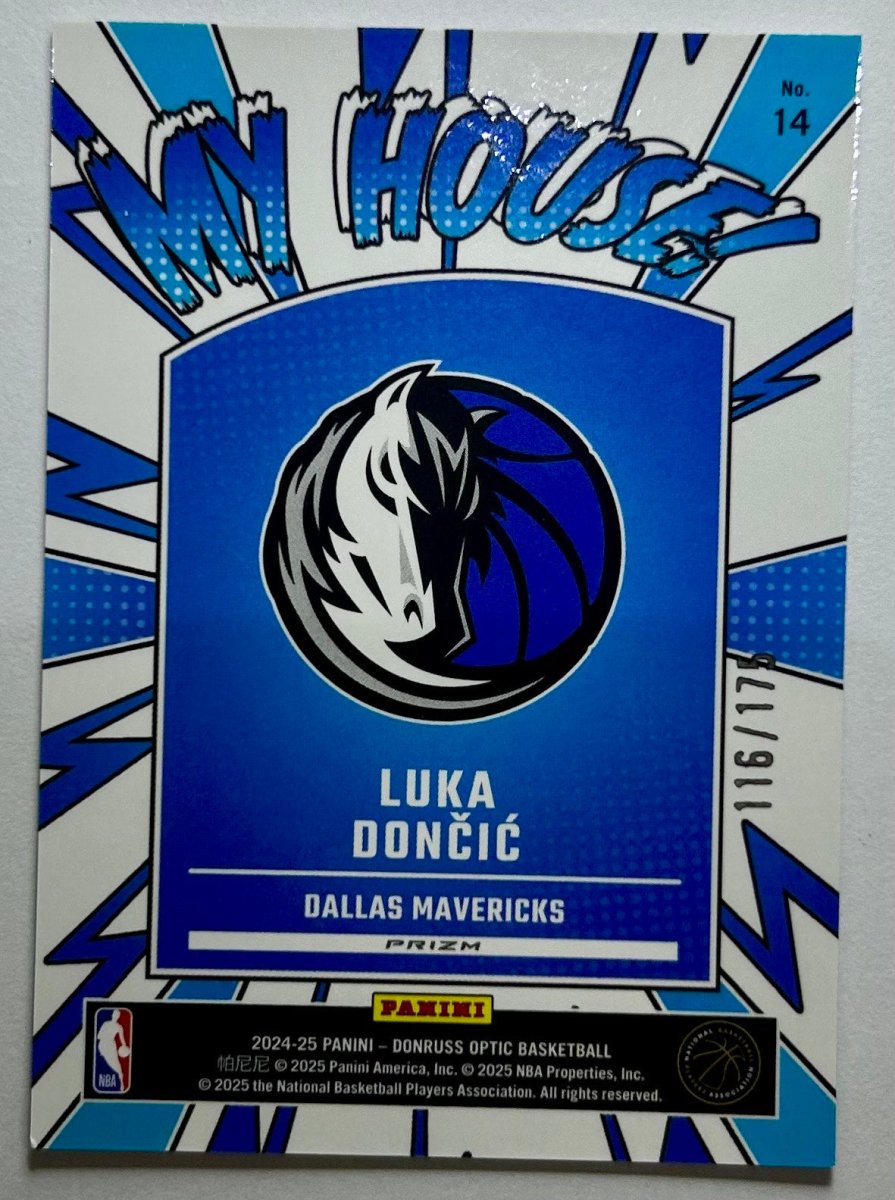 Luka Doncic 2024 - 25 Donruss Optic My House Hyper Blue /175 by Rip and Collect on MYNTED