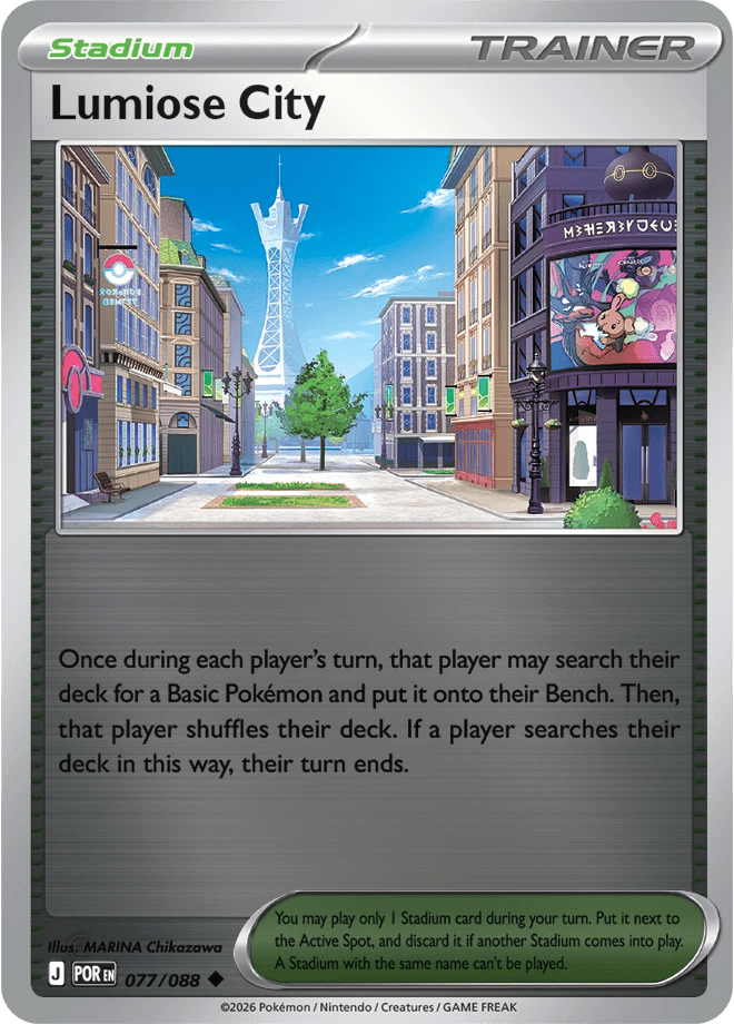 Lumiose City 077/088 Reverse Holo | Mega Evolution – Perfect Order by Worth the XP on MYNTED