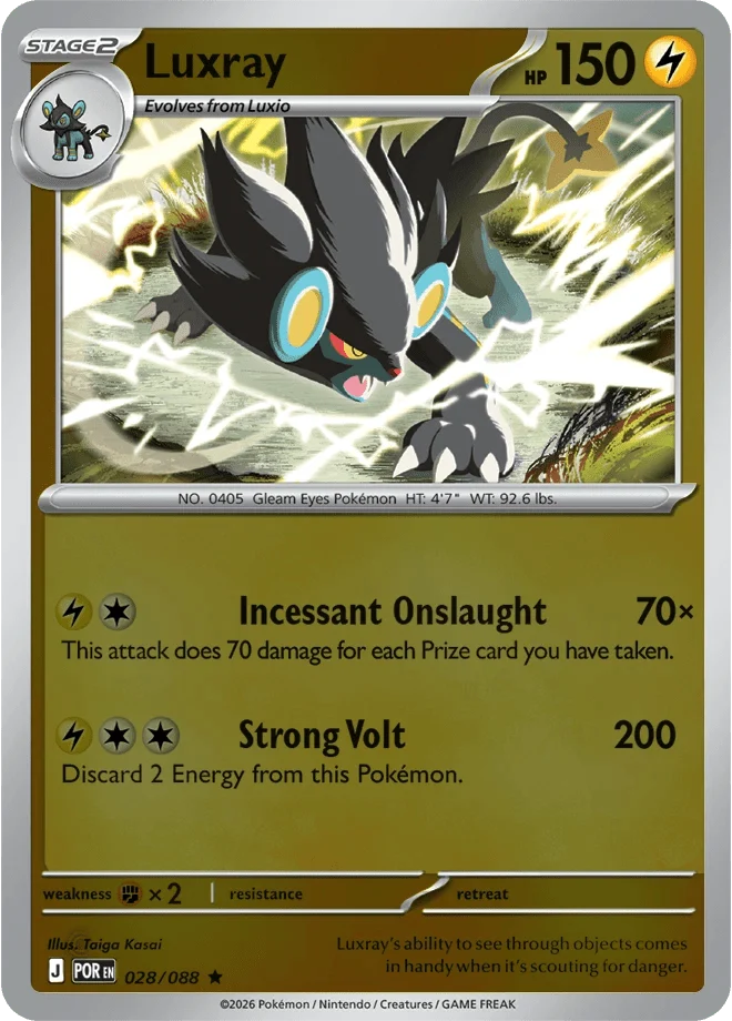 Luxray 028/088 Reverse Holo | Mega Evolution – Perfect Order by Worth the XP on MYNTED