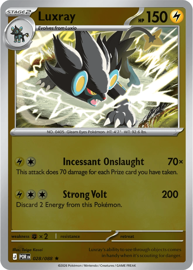 Luxray 028/088 Reverse Holo | Mega Evolution – Perfect Order by Worth the XP on MYNTED