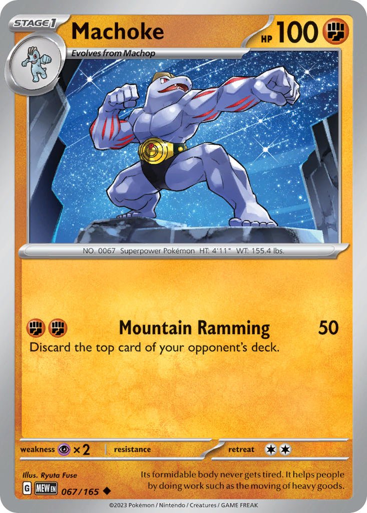 Machoke · 151 (MEW) 067 (Normal) by PokeMarsi on MYNTED