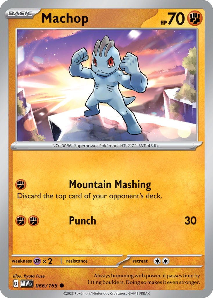 Machop · 151 (MEW) 066 (Normal) by PokeMarsi on MYNTED