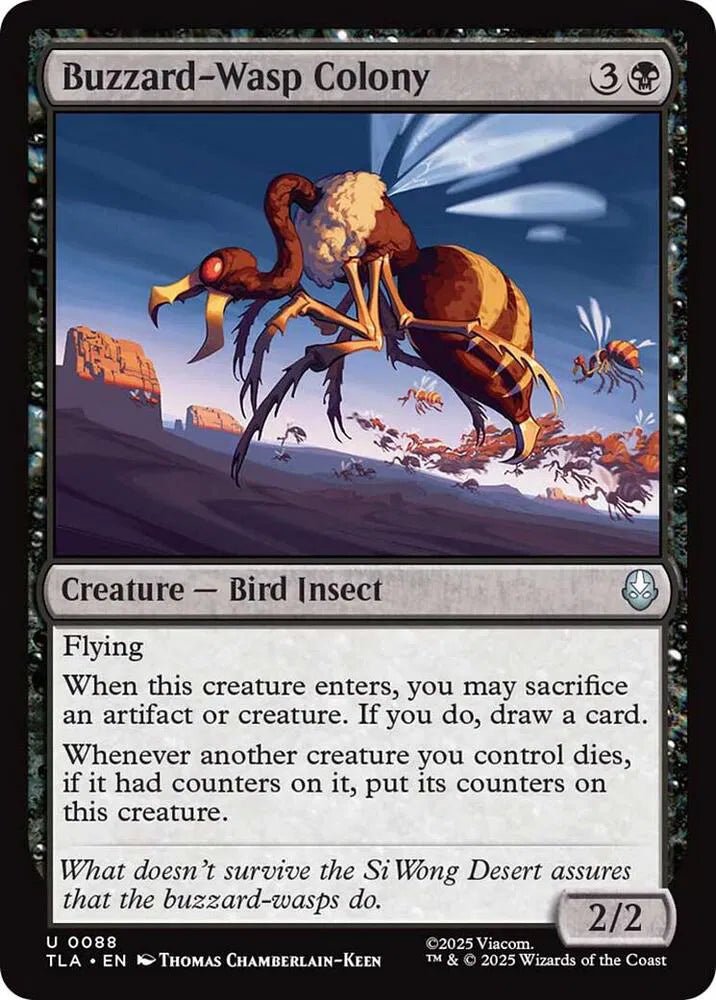 Magic The Gathering Avatar: The Last Airbender Buzzard-Wasp Colony U 88 by Fabio’s Black Box on MYNTED
