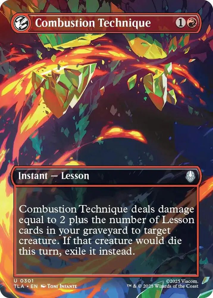 Magic The Gathering Avatar: The Last Airbender Combustion Technique (Borderless) U 301 by Fabio’s Black Box on MYNTED