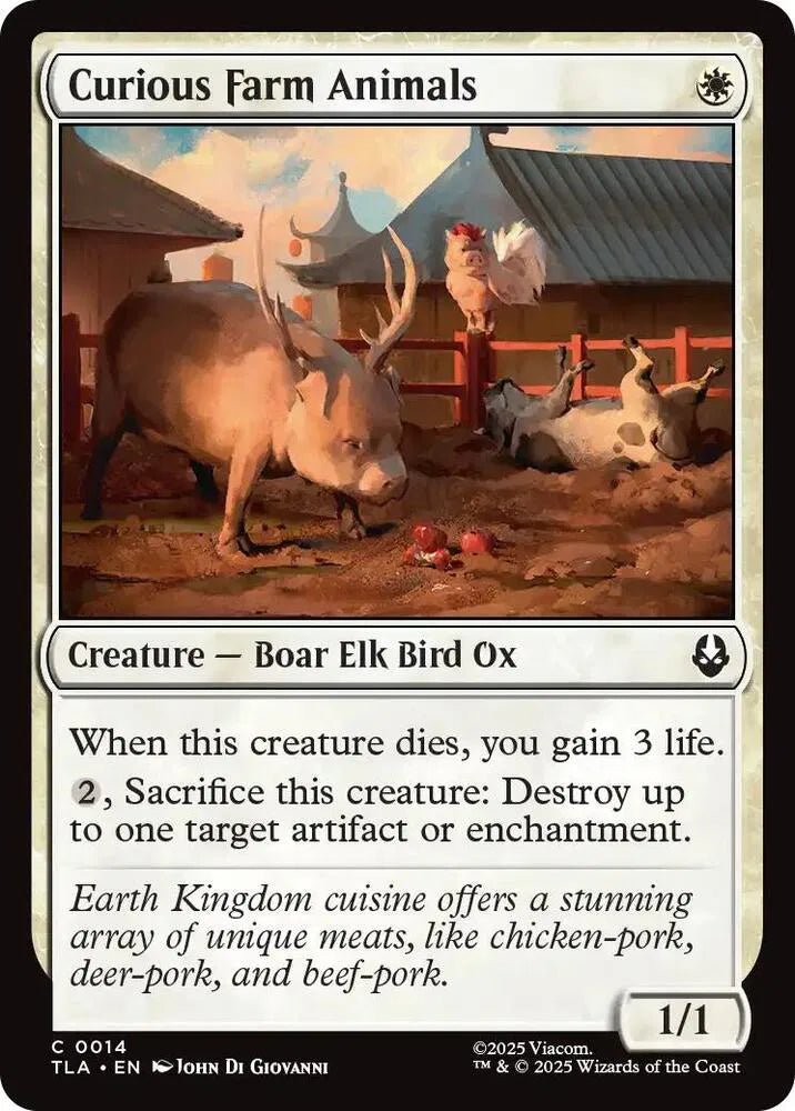 Magic The Gathering Avatar: The Last Airbender Curious Farm Animals C 14 by Fabio’s Black Box on MYNTED