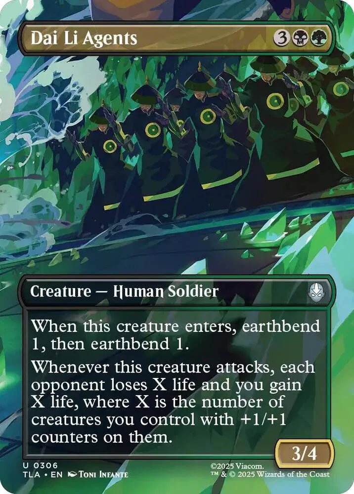 Magic The Gathering Avatar: The Last Airbender Dai Li Agents (Borderless) U 306 by Fabio’s Black Box on MYNTED