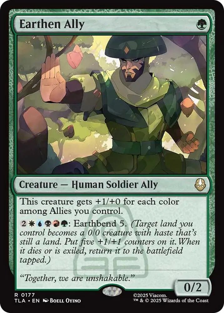 Magic The Gathering Avatar: The Last Airbender Earthen Ally R 177 by Fabio’s Black Box on MYNTED