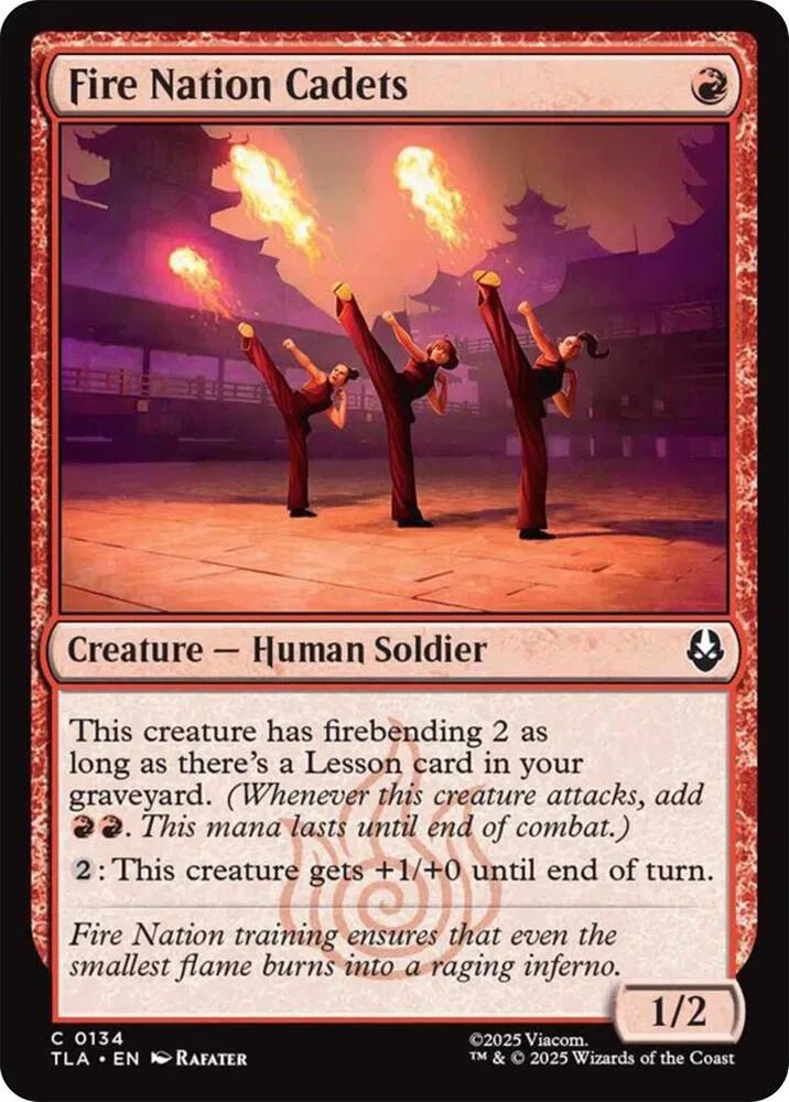 Magic The Gathering Avatar: The Last Airbender Fire Nation Cadets C 134 FOIL by Fabio’s Black Box on MYNTED