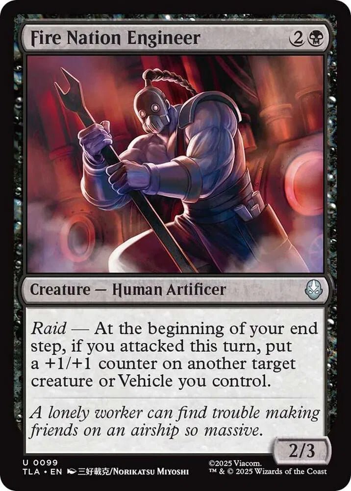 Magic The Gathering Avatar: The Last Airbender Fire Nation Engineer U 99 by Fabio’s Black Box on MYNTED