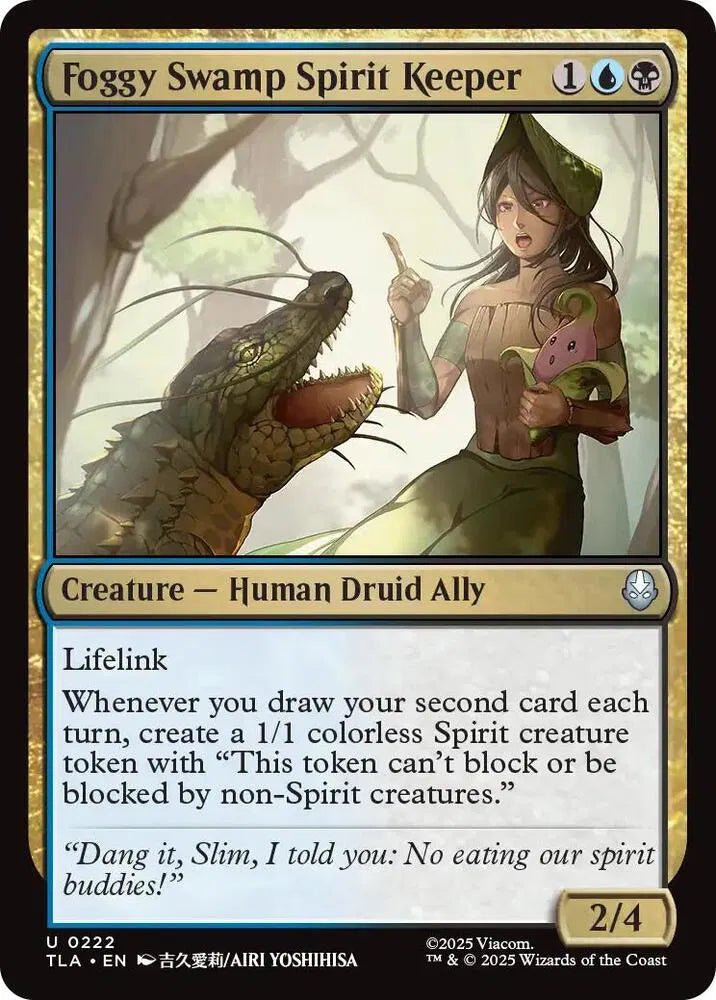 Magic The Gathering Avatar: The Last Airbender Foggy Swamp Spirit Keeper U 222 FOIL by Fabio’s Black Box on MYNTED