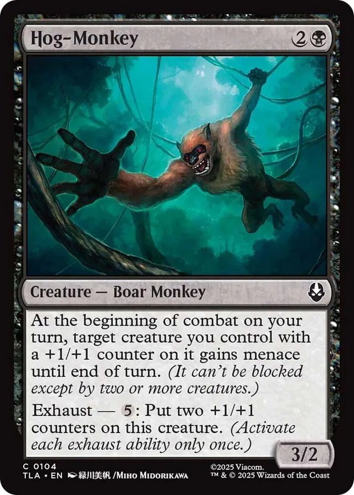 Magic The Gathering Avatar: The Last Airbender Hog-Monkey C 104 FOIL by Fabio’s Black Box on MYNTED