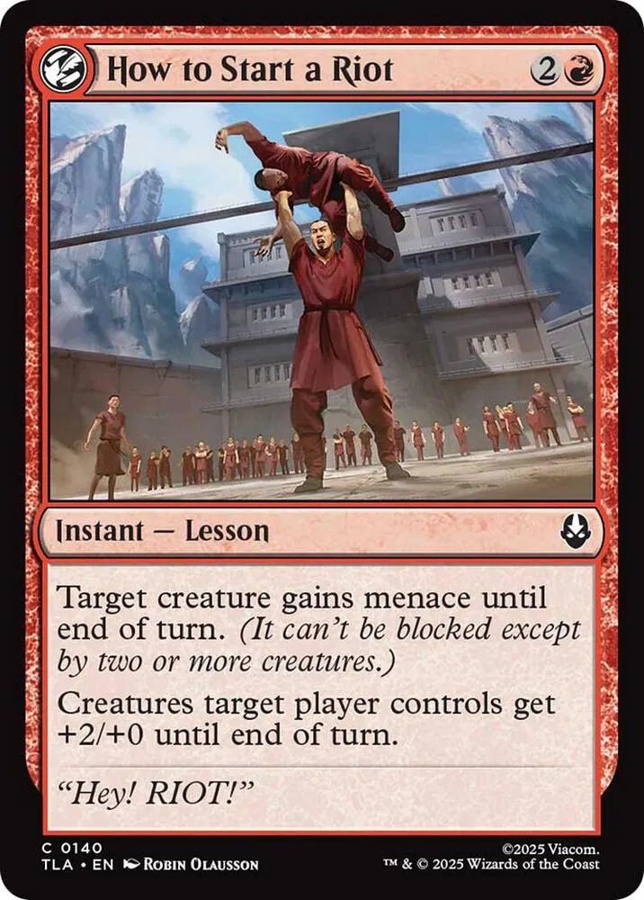 Magic The Gathering Avatar: The Last Airbender How to Start a Riot C 140 by Fabio’s Black Box on MYNTED