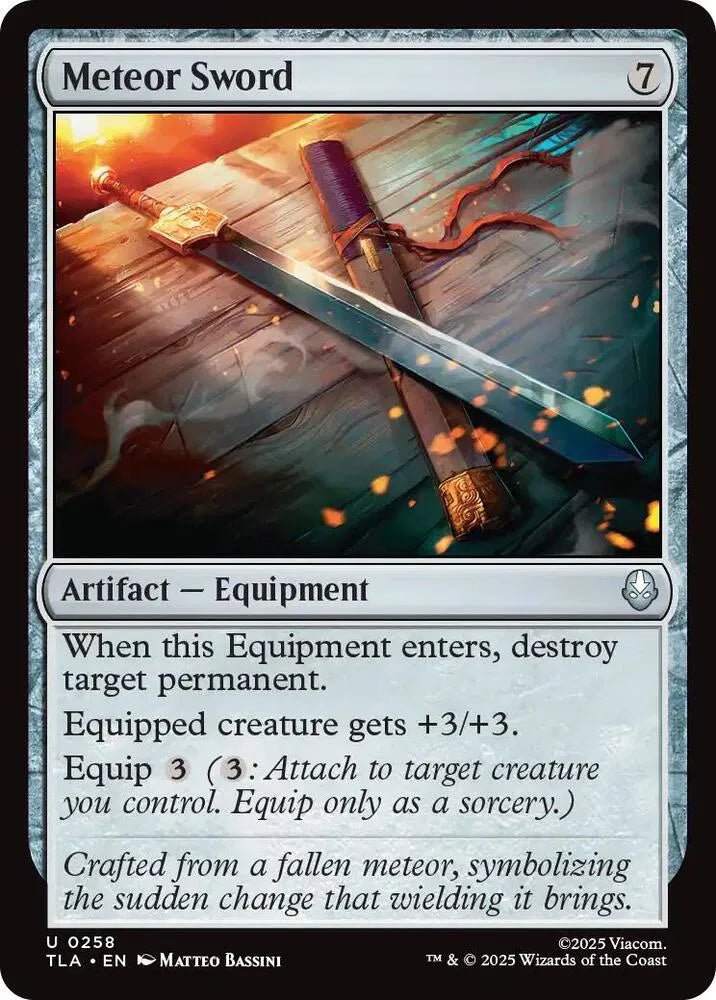 Magic The Gathering Avatar: The Last Airbender Meteor Sword U 258 by Fabio’s Black Box on MYNTED