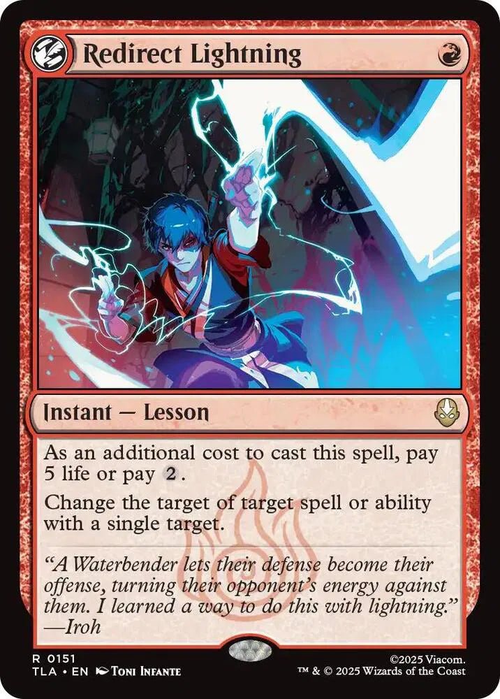 Magic The Gathering Avatar: The Last Airbender Redirect Lightning R 151 FOIL by Fabio’s Black Box on MYNTED