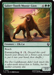 Magic The Gathering Avatar: The Last Airbender Saber-Tooth Moose-Lion C 194 FOIL by Fabio’s Black Box on MYNTED
