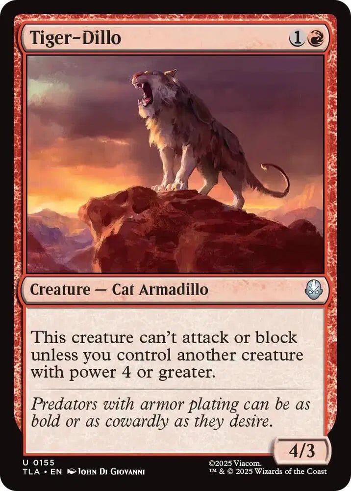 Magic The Gathering Avatar: The Last Airbender Tiger-Dillo U 155 by Fabio’s Black Box on MYNTED