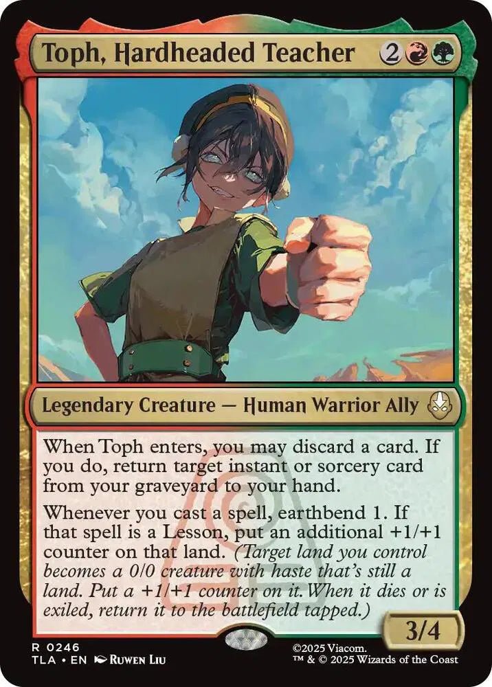Magic The Gathering Avatar: The Last Airbender Toph, Hardheaded Teacher R 246 by Fabio’s Black Box on MYNTED