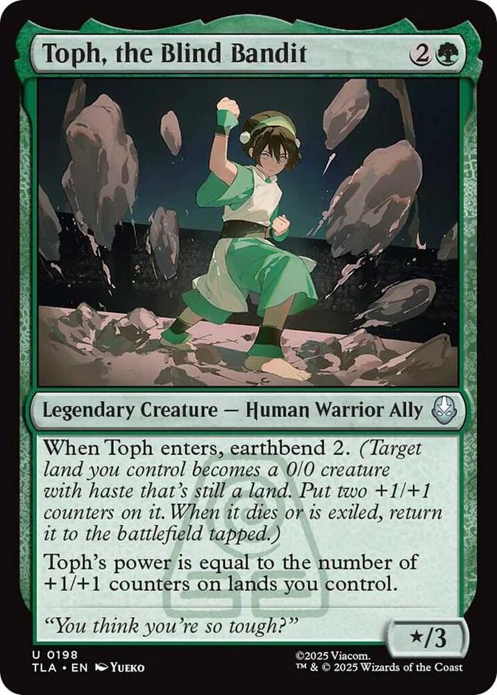 Magic The Gathering Avatar: The Last Airbender Toph, the Blind Bandit U 198 by Fabio’s Black Box on MYNTED