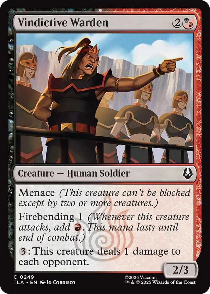Magic The Gathering Avatar: The Last Airbender Vindictive Warden C 249 FOIL by Fabio’s Black Box on MYNTED