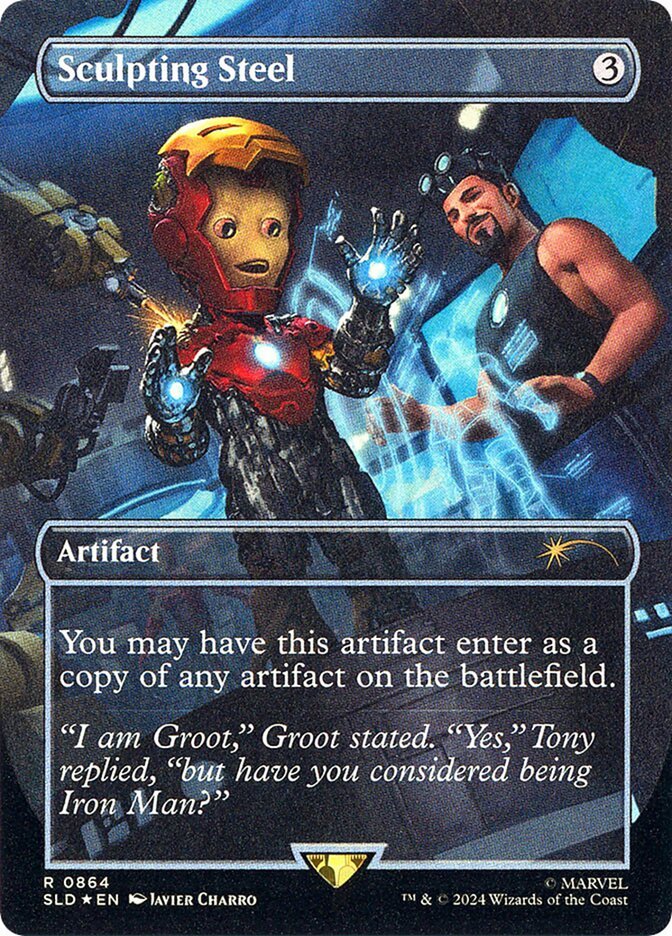 Magic The Gathering Marvel Secret Liar Drop Sculpting Steel (Foil ) R by Apex Cards on MYNTED