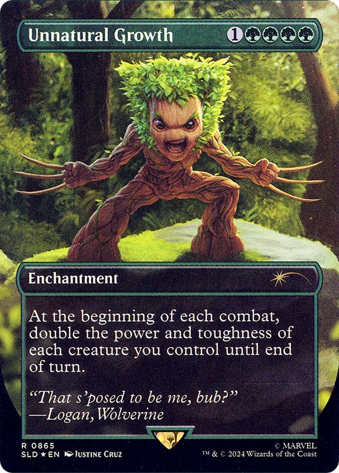 Magic The Gathering Marvel Secret Liar Drop Unnatural Growth (Foil ) R by Apex Cards on MYNTED
