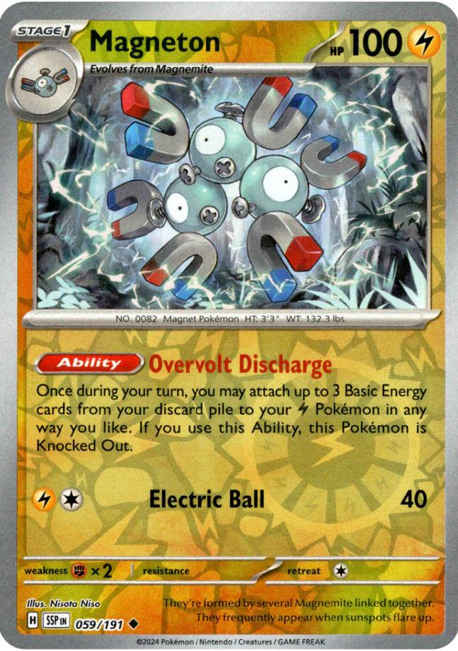 Magneton [Reverse Holo] 59 Pokemon Surging Sparks by Moe‘s Vault on MYNTED