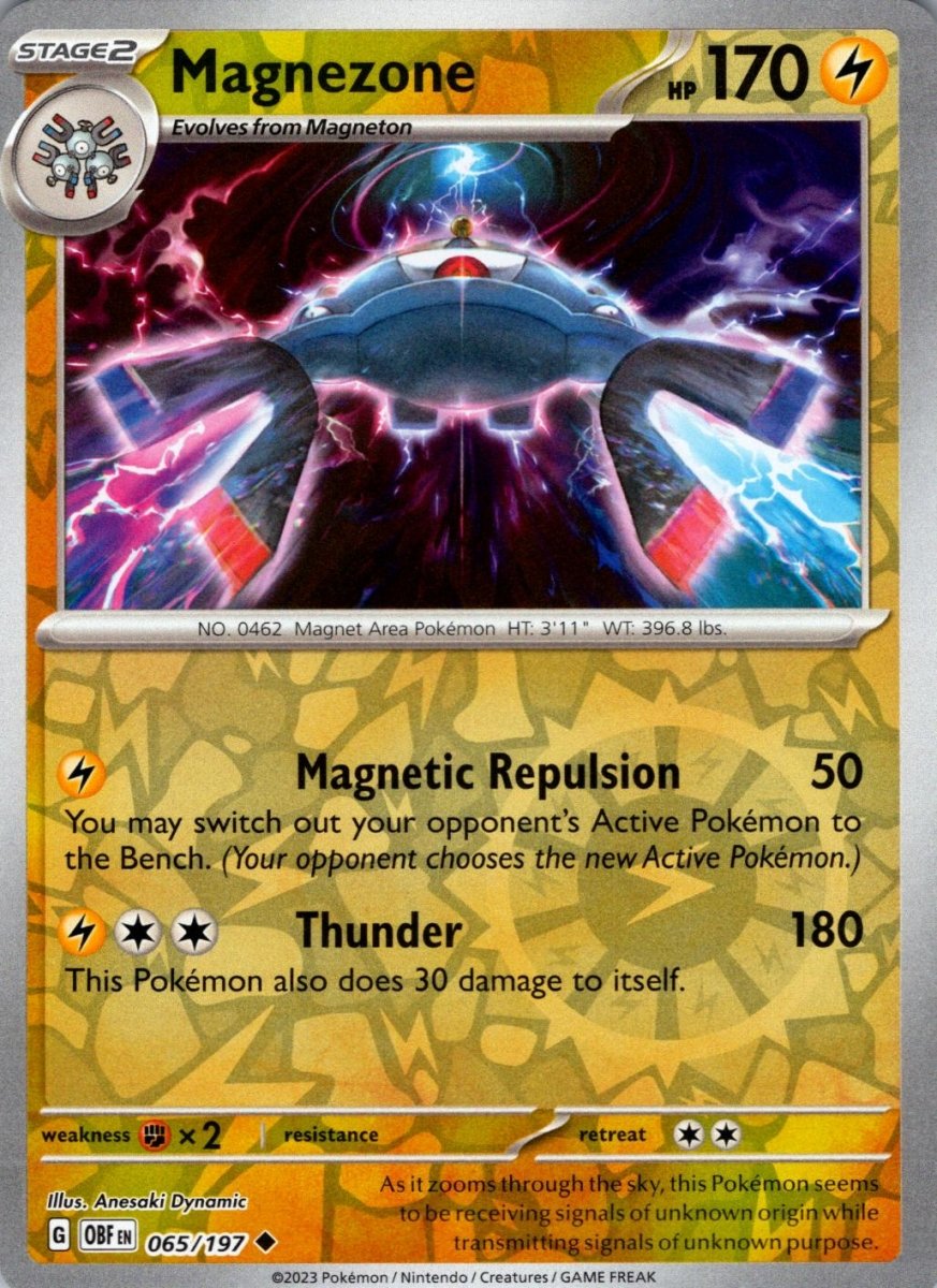 Magnezone [Reverse Holo] 65 Pokemon Obsidian Flames by Moe‘s Vault on MYNTED