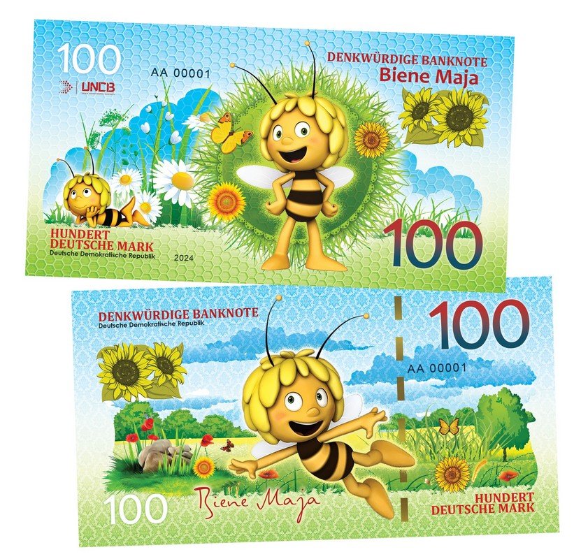 Maja the Bee 100 Marks UNCB banknote by UNCB on MYNTED