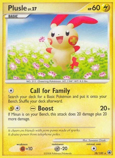 Majestic Dawn Plusle Reverse Holo 28/100 by PlayVault on MYNTED