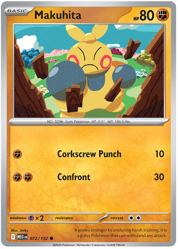 Makuhita 072/132 Common | Mega Evolution by Worth the XP on MYNTED