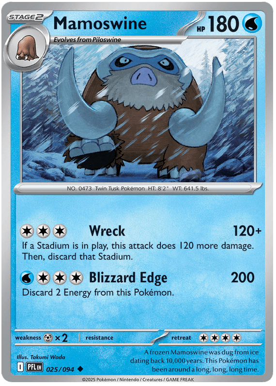 Mamoswine 025/094 Uncommon | Mega Evolution – Phantasmal Flames by Worth the XP on MYNTED