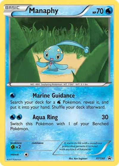 Manaphy - XY190 - XY Promos (PR) by P0kellector on MYNTED