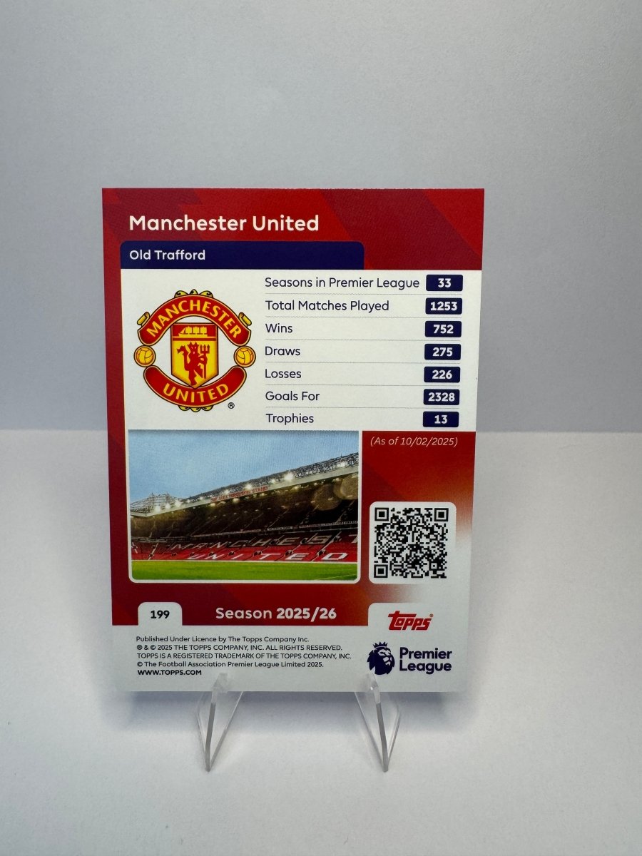 Manchester United 199 Club Crest — 2025 - 26 Topps Premier League — Manchester United by KitRoom Cards on MYNTED