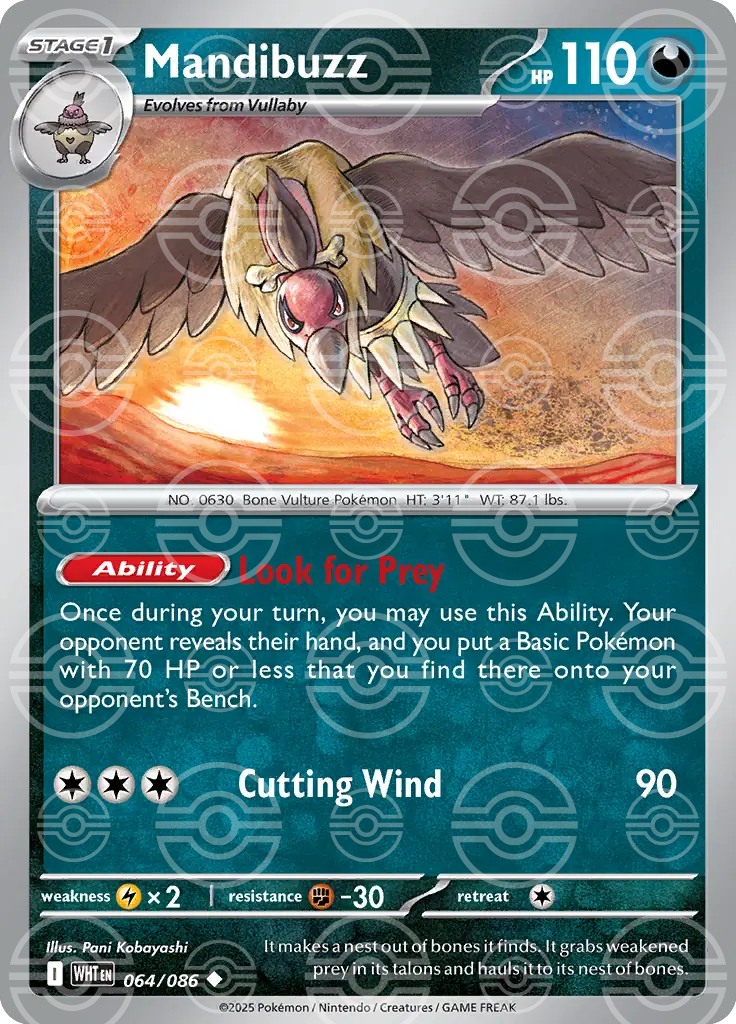 Mandibuzz - 064/086 (Poke Ball Pattern) - SV: White Flare (WHT) by SAFAQATI on MYNTED