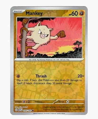 Mankey 056/165 - Reverse Holo (Pokemon151) by The Cardboard Grind on MYNTED