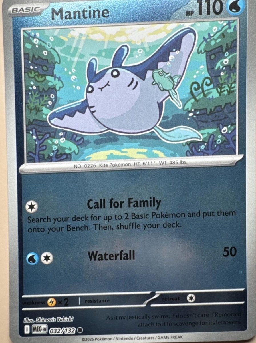 Mantine [Reverse Holo] 32 Pokemon Mega Evolution by Moe‘s Vault on MYNTED