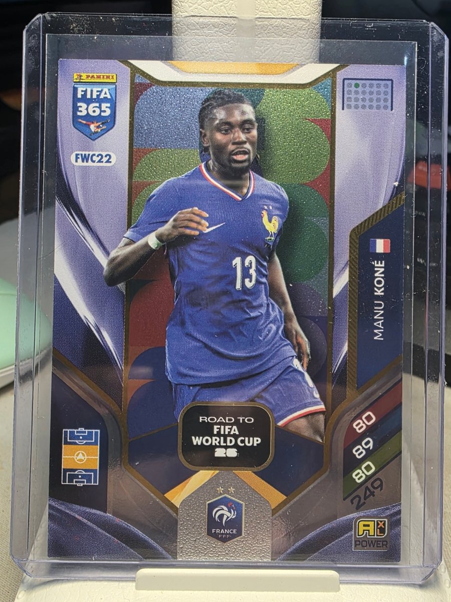 Manu Koné Road to FIFA World Cup 26 France FWC22 - Panini Fifa 365 Adrenalyn XL 2026 by shad0wknightTCG on MYNTED