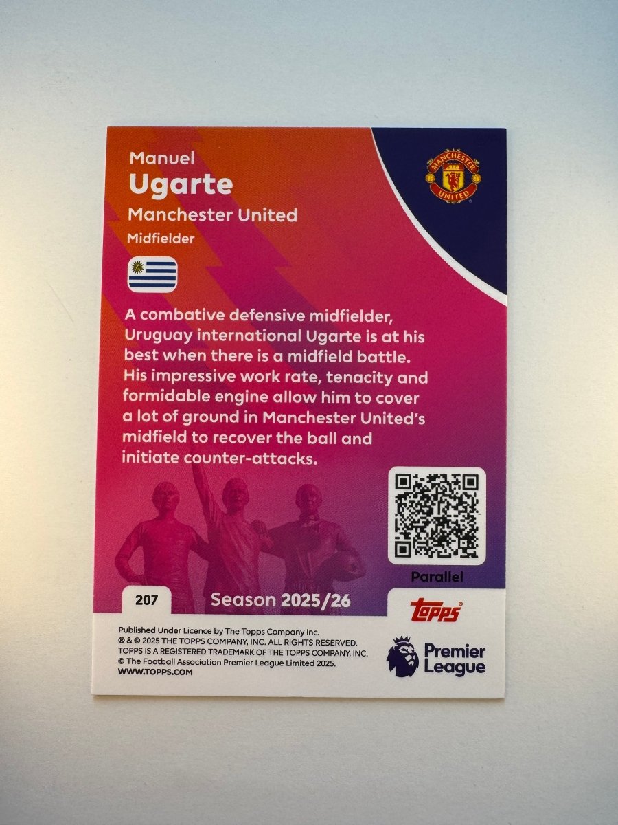 Manuel Ugarte 207 Crystal Sparkle 372/499 — 2025 - 26 Topps Premier League — Manchester United by KitRoom Cards on MYNTED