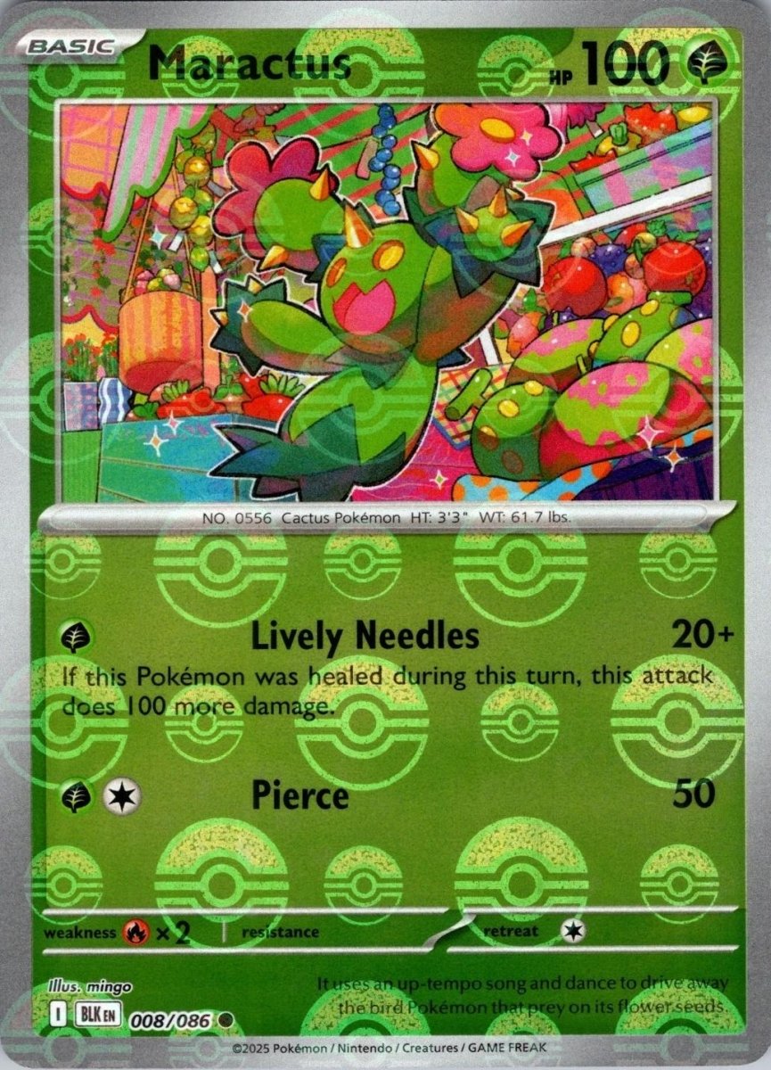 Maractus - 008/086 (Poke Ball Pattern) - SV: Black Bolt (BLK) by SAFAQATI on MYNTED