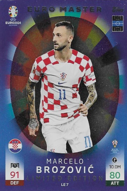 Marcelo Brozovic Limited Edition LE7 Card - Topps Match Attax Euro 2024 (Euro Master) by Cards Corner on MYNTED