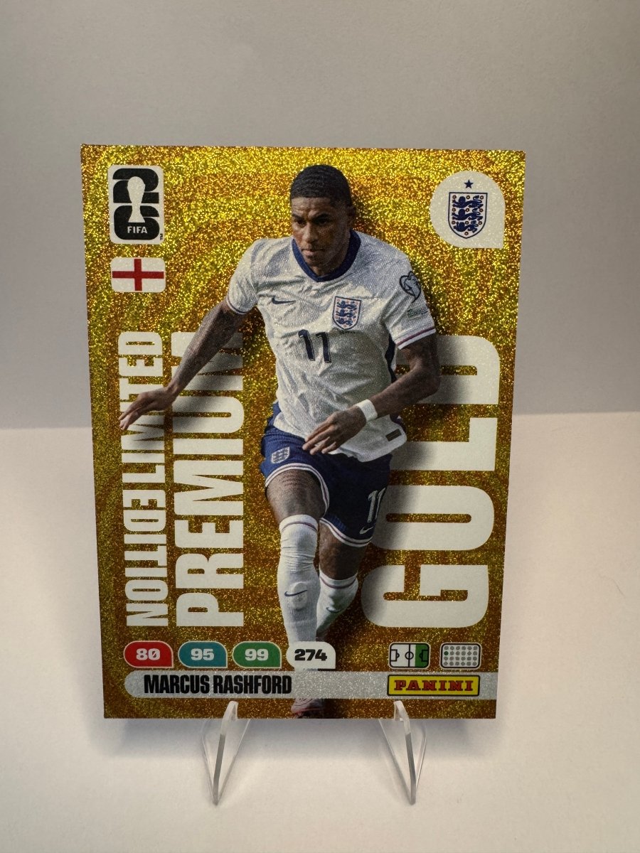 Marcus Rashford Limited Edition Premium Gold — Panini FIFA World Cup 2026 Adrenalyn XL — England by KitRoom Cards on MYNTED